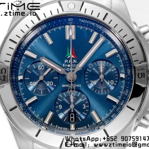 Breitling Chronomat B01 AB0134101K1A1 42mm SS BLS 1:1 Best Edition Blue Dial on Stainless Steel Strap A7750 - Super Clone Watch | 1:1 Best Version