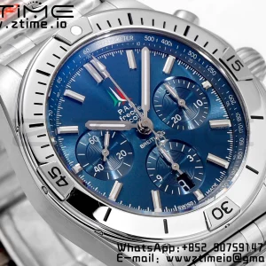 Breitling Chronomat B01 AB0134101K1A1 42mm SS BLS 1:1 Best Edition Blue Dial on Stainless Steel Strap A7750 - Super Clone Watch | 1:1 Best Version