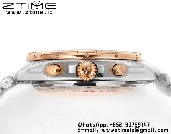 Breitling Chronomat B01 UB0134101C1U1 42mm SS/RG BLS 1:1 Best Edition Quadrante blu su cinturino in acciaio A7750 - Orologio Super Clone | 1:1 Best Version