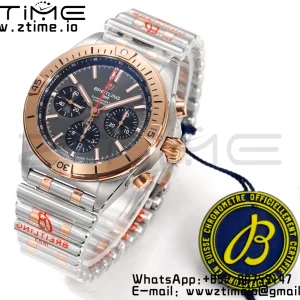 Breitling Chronomat B01 UB0134101C1U1 42mm SS/RG BLS 1:1 Best Edition Quadrante blu su cinturino in acciaio A7750 - Orologio Super Clone | 1:1 Best Version