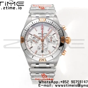 Breitling Chronomat B01 IB0134101G1A1 42mm SS BLS 1:1 Best Edition White Dial on Stainless Steel Strap A7750 - Super Clone Watch | 1:1 Best Version