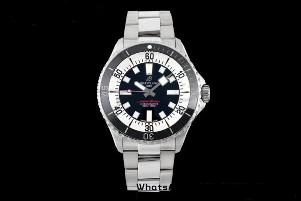 Breitling SuperOcean Automatic A17375211B1A1 42 SS BLSF 1:1 Best Edition Black Dial on  Stainless Steel Strap A2824 - Super Clone Watch | 1:1 Best Version