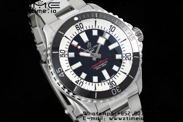 Breitling SuperOcean Automatic A17375211B1A1 42 SS BLSF 1:1 Best Edition Black Dial on  Stainless Steel Strap A2824 - Super Clone Watch | 1:1 Best Version