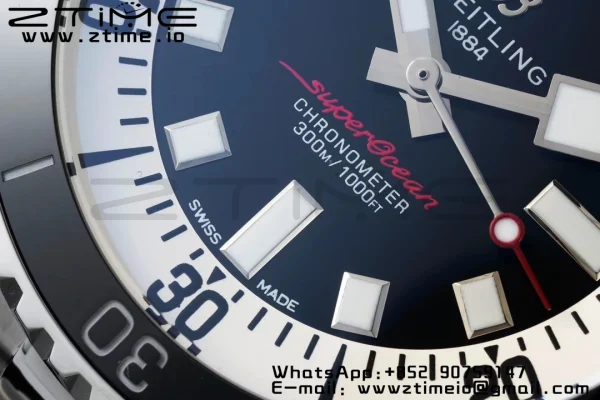 Breitling SuperOcean Automatic A17375211B1A1 42 SS BLSF 1:1 Best Edition Black Dial on  Stainless Steel Strap A2824 - Super Clone Watch | 1:1 Best Version