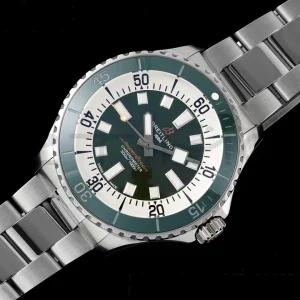 Breitling SuperOcean Automatic 42 SS BLSF 1:1 Best Edition Green Dial on  Stainless Steel Strap A2824 - Super Clone Watch | 1:1 Best Version