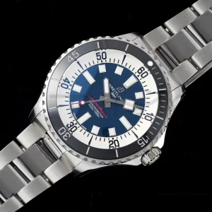 Breitling SuperOcean Automatic 42 SS BLSF 1:1 Best Edition Blue Dial on Stainless Steel Strap A2824 - Super Clone Watch | 1:1 Best Version