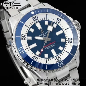 Breitling SuperOcean Automatic A17375E71C1A1 42 SS BLSF 1:1 Best Edition Blue Dial on Stainless Steel Strap A2824 - Super Clone Watch | 1:1 Best Version