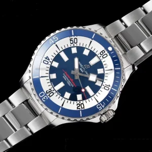 Breitling SuperOcean Automatic A17375E71C1A1 42 SS BLSF 1:1 Best Edition Blue Dial on Stainless Steel Strap A2824 - Super Clone Watch | 1:1 Best Version