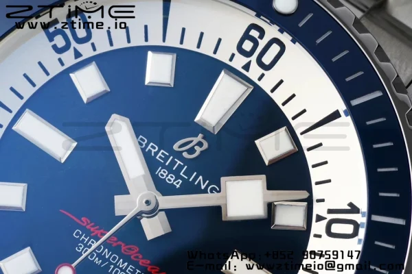 Breitling SuperOcean Automatic A17375E71C1A1 42 SS BLSF 1:1 Best Edition Blue Dial on Stainless Steel Strap A2824 - Super Clone Watch | 1:1 Best Version