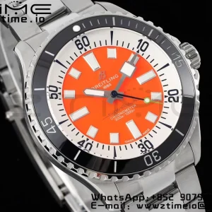 Breitling SuperOcean Automatic 42 SS BLSF 1:1 Best Edition Red Dial on Stainless Steel Strap A2824 - Super Clone Watch | 1:1 Best Version