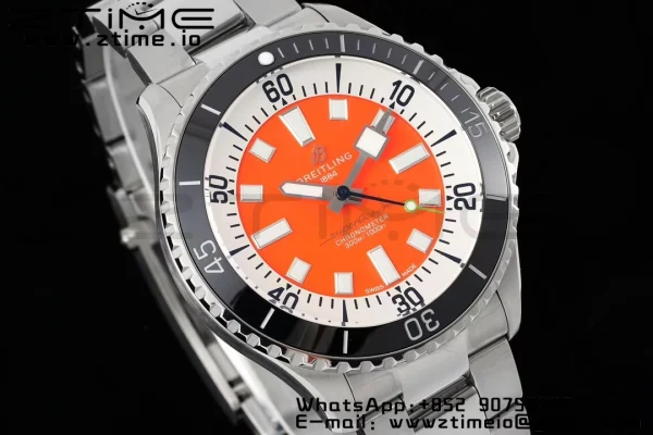 Breitling SuperOcean Automatic 42 SS BLSF 1:1 Best Edition Red Dial on Stainless Steel Strap A2824 - Super Clone Watch | 1:1 Best Version