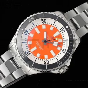 Breitling SuperOcean Automatic 42 SS BLSF 1:1 Best Edition Red Dial on Stainless Steel Strap A2824 - Super Clone Watch | 1:1 Best Version