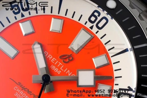 Breitling SuperOcean Automatic 42 SS BLSF 1:1 Best Edition Red Dial on Stainless Steel Strap A2824 - Super Clone Watch | 1:1 Best Version