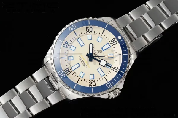 Breitling SuperOcean Automatic 42 SS BLSF 1:1 Best Edition Beige Dial on Stainless Steel Strap A2824 - Super Clone Watch | 1:1 Best Version