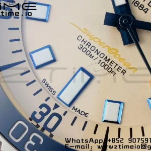Breitling SuperOcean Automatic 42 SS BLSF 1:1 Best Edition Beige Dial on Stainless Steel Strap A2824 - Super Clone Watch | 1:1 Best Version