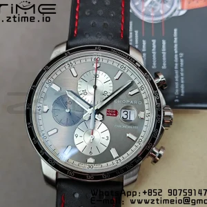 Chopard Mille Miglia 168571 SS V7F 1:1 Best Edition Quadrante grigio su cinturino in gomma marrone A7750 al Cal.107179 - Orologio Super Clone | 1:1 Best Version