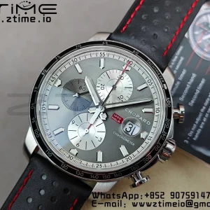 Chopard Mille Miglia 168571 SS V7F 1:1 Best Edition Quadrante grigio su cinturino in gomma marrone A7750 al Cal.107179 - Orologio Super Clone | 1:1 Best Version