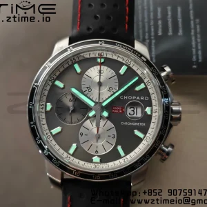 Chopard Mille Miglia 168571 SS V7F 1:1 Best Edition Gray Dial On Brown Rubber Strap A7750 to Cal.107179 - Super Clone Watch | 1:1 Best Version