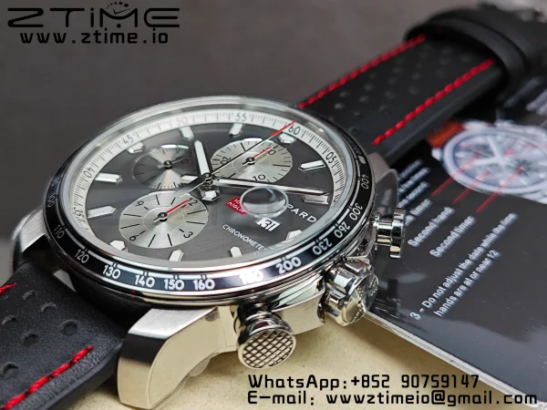 Chopard Mille Miglia 168571 SS V7F 1:1 Best Edition Quadrante grigio su cinturino in gomma marrone A7750 al Cal.107179 - Orologio Super Clone | 1:1 Best Version