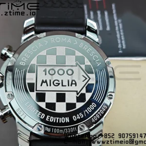 Chopard Mille Miglia 168571 SS V7F 1:1 Best Edition Quadrante grigio su cinturino in gomma marrone A7750 al Cal.107179 - Orologio Super Clone | 1:1 Best Version