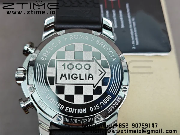 Chopard Mille Miglia 168571 SS V7F 1:1 Best Edition Quadrante grigio su cinturino in gomma marrone A7750 al Cal.107179 - Orologio Super Clone | 1:1 Best Version