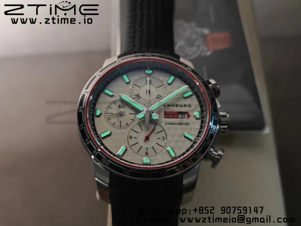 Chopard Mille Miglia 168571 SS V7F 1:1 Best Edition White Dial On Black Rubber Strap A7750 to Cal.107179 - Super Clone Watch | 1:1 Best Version