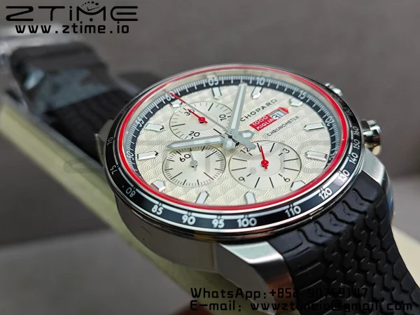 Chopard Mille Miglia 168571 SS V7F 1:1 Best Edition White Dial On Black Rubber Strap A7750 to Cal.107179 - Super Clone Watch | 1:1 Best Version