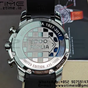 Chopard Mille Miglia 168571 SS V7F 1:1 Best Edition White Dial On Black Rubber Strap A7750 to Cal.107179 - Super Clone Watch | 1:1 Best Version
