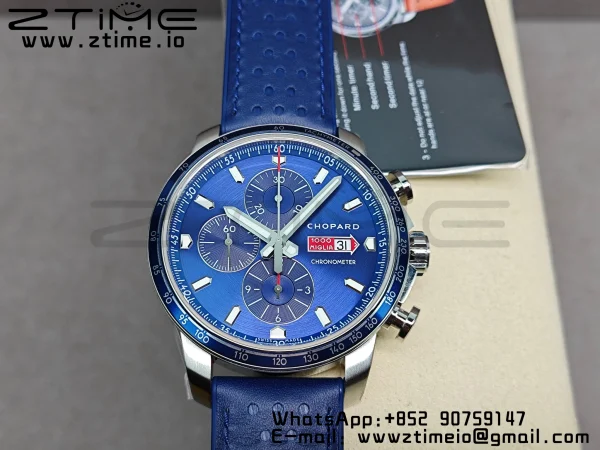 Chopard Mille Miglia 168571 SS V7F 1:1 Best Edition Blue Dial On Blue Rubber Strap A7750 to Cal.107179 - Super Clone Watch | 1:1 Best Version