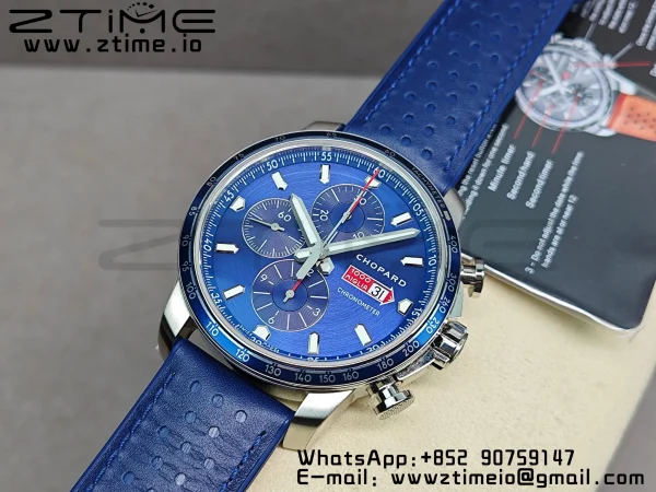 Chopard Mille Miglia 168571 SS V7F 1:1 Best Edition Blue Dial On Blue Rubber Strap A7750 to Cal.107179 - Super Clone Watch | 1:1 Best Version