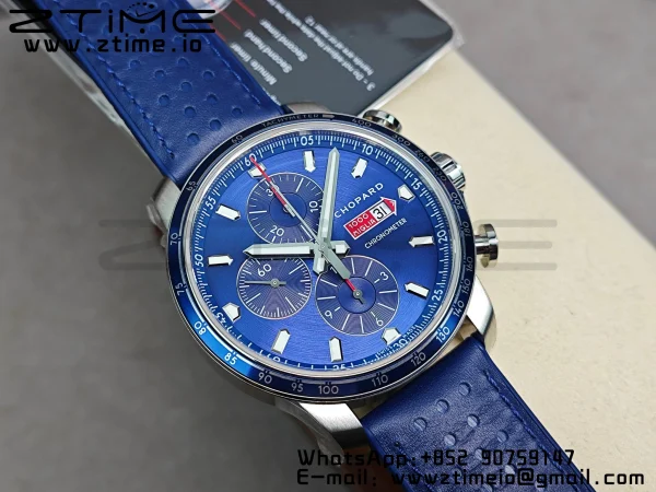 Chopard Mille Miglia 168571 SS V7F 1:1 Best Edition Blue Dial On Blue Rubber Strap A7750 to Cal.107179 - Super Clone Watch | 1:1 Best Version