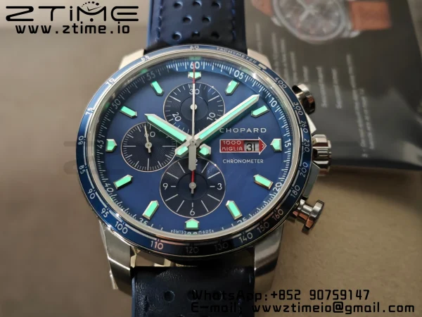 Chopard Mille Miglia 168571 SS V7F 1:1 Best Edition Blue Dial On Blue Rubber Strap A7750 to Cal.107179 - Super Clone Watch | 1:1 Best Version