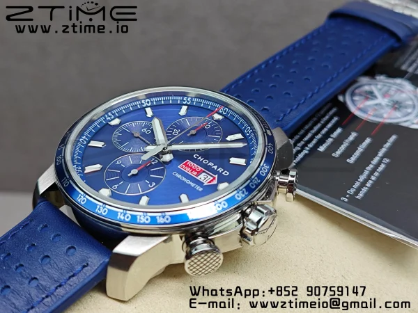 Chopard Mille Miglia 168571 SS V7F 1:1 Best Edition Blue Dial On Blue Rubber Strap A7750 to Cal.107179 - Super Clone Watch | 1:1 Best Version