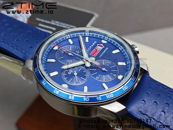 Chopard Mille Miglia 168571 SS V7F 1:1 Best Edition Blue Dial On Blue Rubber Strap A7750 to Cal.107179 - Super Clone Watch | 1:1 Best Version