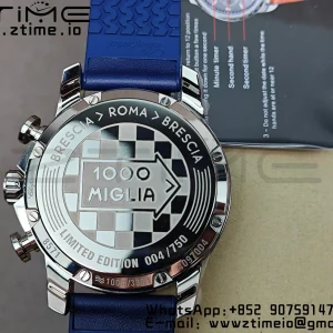 Chopard Mille Miglia 168571 SS V7F 1:1 Best Edition Blue Dial On Blue Rubber Strap A7750 to Cal.107179 - Super Clone Watch | 1:1 Best Version