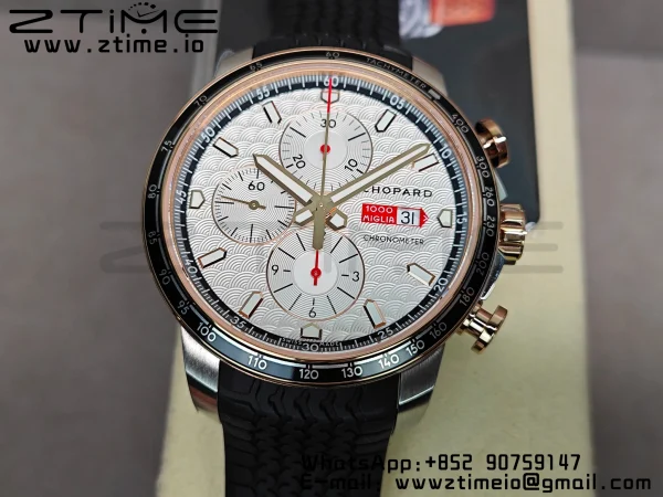 Chopard Mille Miglia 168571 SS V7F 1:1 Best Edition White Dial On Black Rubber Strap A7750 to Cal.107179 - Super Clone Watch | 1:1 Best Version