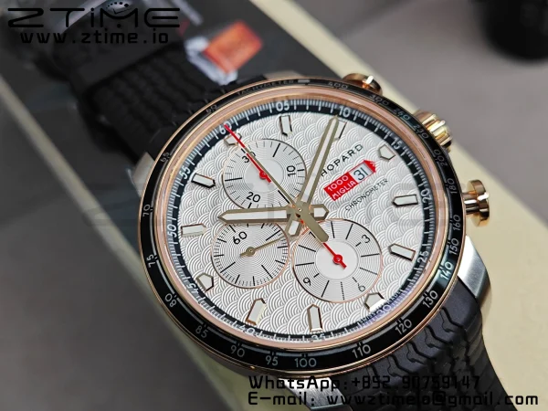 Chopard Mille Miglia 168571 SS V7F 1:1 Best Edition White Dial On Black Rubber Strap A7750 to Cal.107179 - Super Clone Watch | 1:1 Best Version