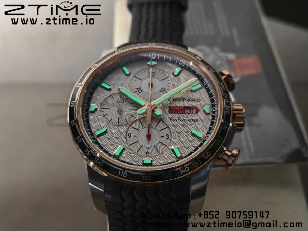 Chopard Mille Miglia 168571 SS V7F 1:1 Best Edition White Dial On Black Rubber Strap A7750 to Cal.107179 - Super Clone Watch | 1:1 Best Version