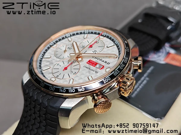 Chopard Mille Miglia 168571 SS V7F 1:1 Best Edition White Dial On Black Rubber Strap A7750 to Cal.107179 - Super Clone Watch | 1:1 Best Version