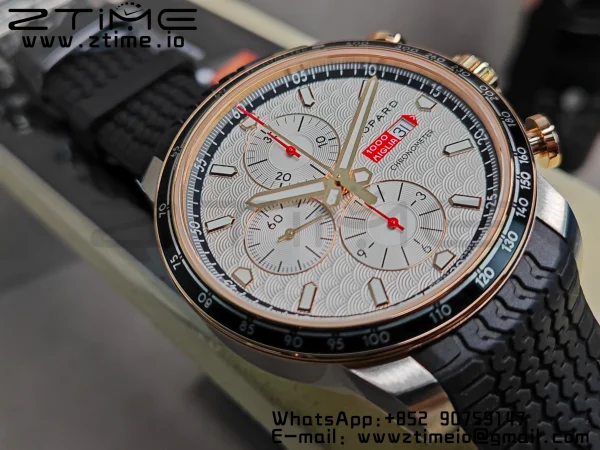 Chopard Mille Miglia 168571 SS V7F 1:1 Best Edition White Dial On Black Rubber Strap A7750 to Cal.107179 - Super Clone Watch | 1:1 Best Version
