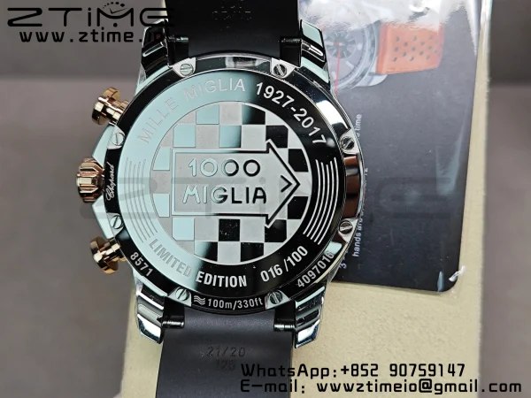 Chopard Mille Miglia 168571 SS V7F 1:1 Best Edition White Dial On Black Rubber Strap A7750 to Cal.107179 - Super Clone Watch | 1:1 Best Version