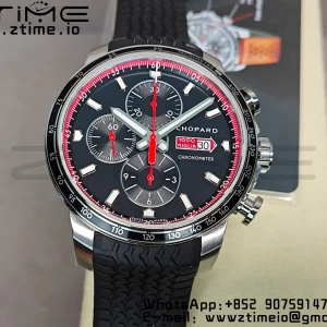 Chopard Mille Miglia 168571 SS V7F 1:1 Best Edition Black Dial On Black Rubber Strap A7750 to Cal.107179 - Super Clone Watch | 1:1 Best Version