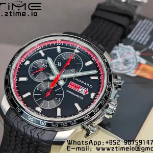 Chopard Mille Miglia 168571 SS V7F 1:1 Best Edition Black Dial On Black Rubber Strap A7750 to Cal.107179 - Super Clone Watch | 1:1 Best Version