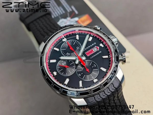 Chopard Mille Miglia 168571 SS V7F 1:1 Best Edition Black Dial On Black Rubber Strap A7750 to Cal.107179 - Super Clone Watch | 1:1 Best Version