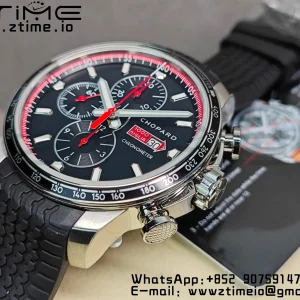 Chopard Mille Miglia 168571 SS V7F 1:1 Best Edition Black Dial On Black Rubber Strap A7750 to Cal.107179 - Super Clone Watch | 1:1 Best Version