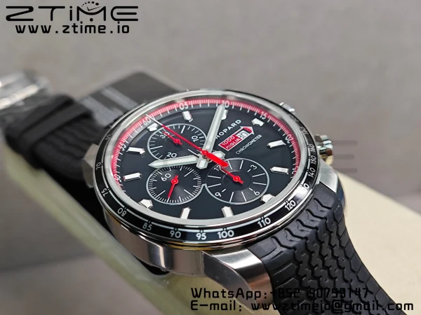Chopard Mille Miglia 168571 SS V7F 1:1 Best Edition Black Dial On Black Rubber Strap A7750 to Cal.107179 - Super Clone Watch | 1:1 Best Version