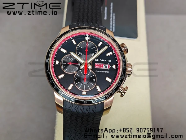 Chopard Mille Miglia 168571 RG V7F 1:1 Best Edition Black Dial On Black Rubber Strap A7750 to Cal.107179 - Super Clone Watch | 1:1 Best Version