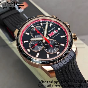 Chopard Mille Miglia 168571 RG V7F 1:1 Best Edition Black Dial On Black Rubber Strap A7750 to Cal.107179 - Super Clone Watch | 1:1 Best Version