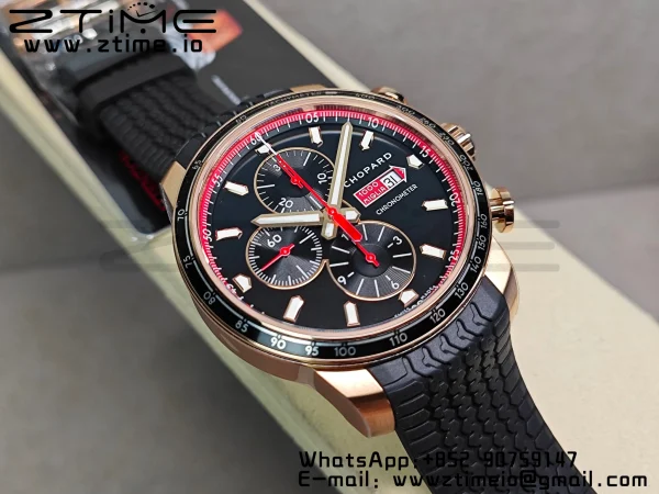 Chopard Mille Miglia 168571 RG V7F 1:1 Best Edition Black Dial On Black Rubber Strap A7750 to Cal.107179 - Super Clone Watch | 1:1 Best Version
