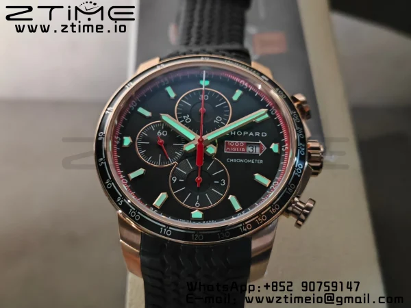 Chopard Mille Miglia 168571 RG V7F 1:1 Best Edition Black Dial On Black Rubber Strap A7750 to Cal.107179 - Super Clone Watch | 1:1 Best Version